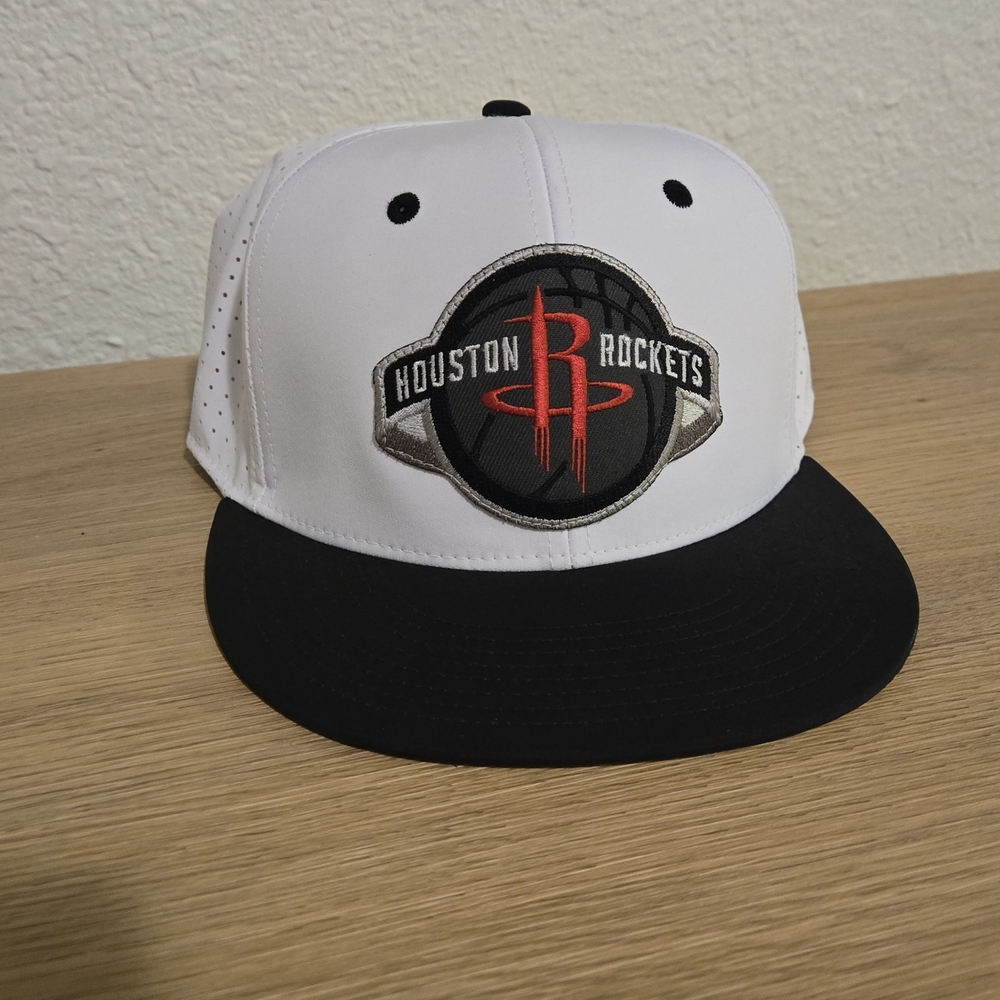 Houston Rockets White and Black Cap